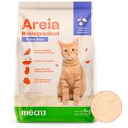 Areia Higiênica Meau Biodegradável Grãos Finos para Gatos
