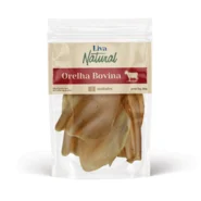 Petisco Mastigável Liva Natural Orelha Bovina para Cães