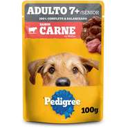 Ração Úmida Pedigree Sachê Carne ao Molho para Cães Sênior 7 + Anos