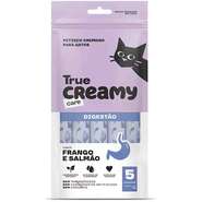 Petisco Cremoso True Creamy Care Digestão Sabor Salmão e Frango para Gatos