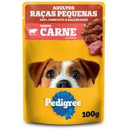 Ração Úmida Pedigree Sachê Carne ao Molho para Cães Adultos de Raças Pequenas