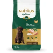 Ração Seca Nutrilus Natural Frango e Arroz para Cães Filhotes Raças Médias e Grandes
