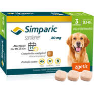 Antipulgas Simparic 80 mg para Cães 20,1 a 40 kg