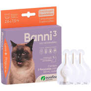 Antipulgas Banni 3 40 mg para Gatos de 2,6 a 7,5 Kg